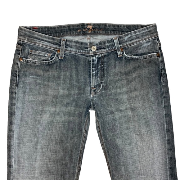 7 For All Mankind Women’s Midrise Bootcut Gray Denim Jeans - Picture 2 of 5